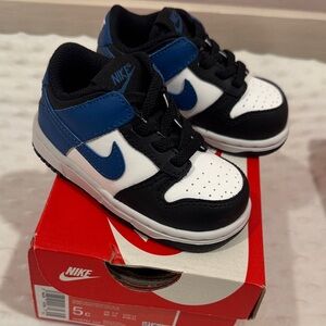 Nike baby black and blue dunks